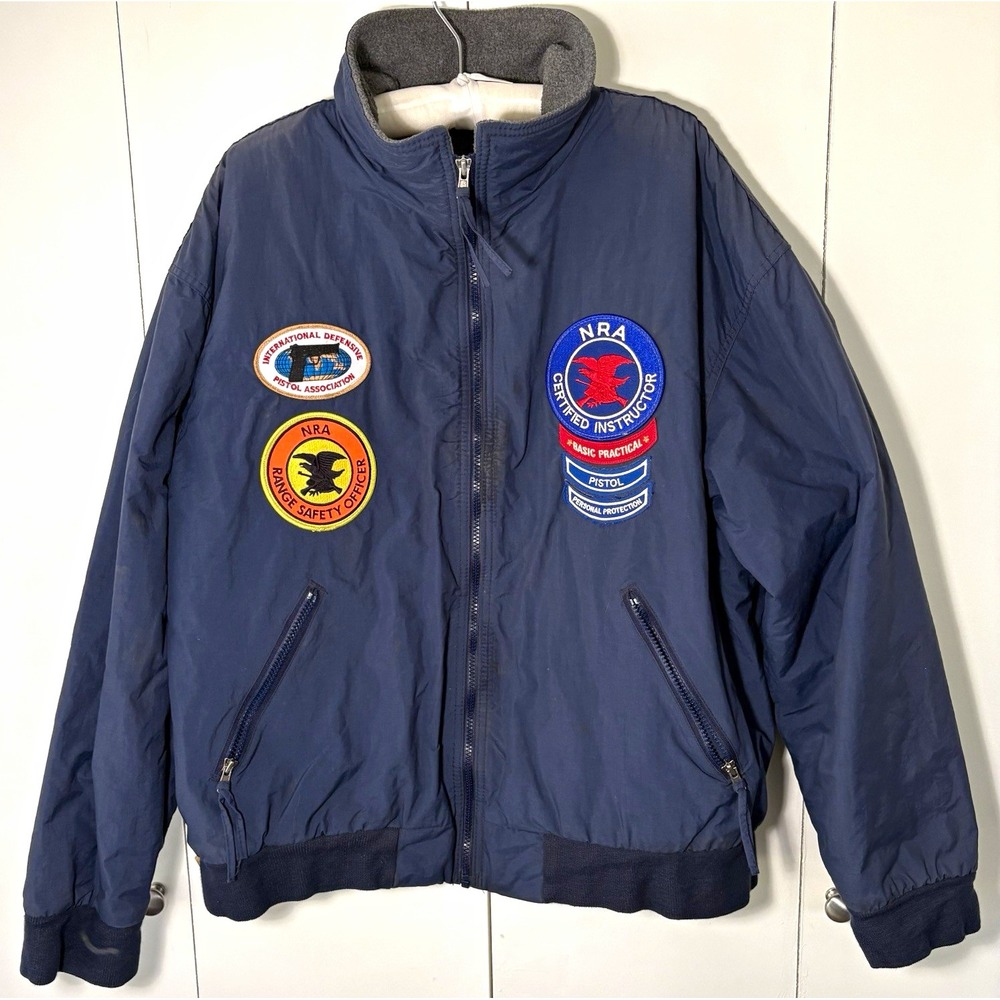 Vtg 90s Swingster NRA Certified Instructor Jacket Range Safety Officer USA Large